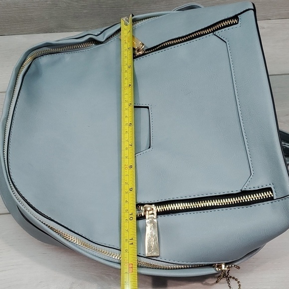 Big Buddha Womens Light Blue Metallic Pouch Backpack main image 9